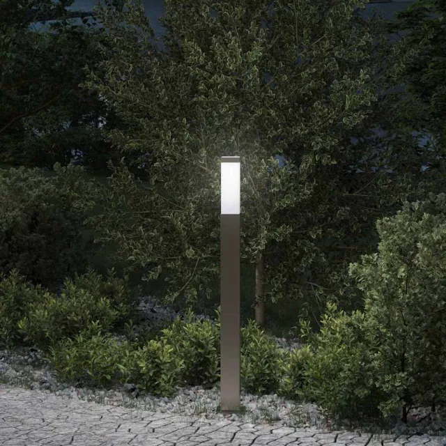 vidaXL Bolderverlichting 80 cm RVS IP44 Zilver