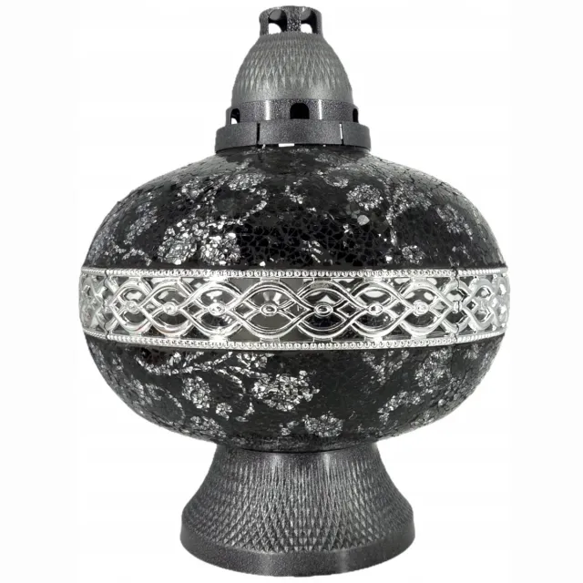 Ilumini Premium Vaas Kaars Decor Zwart - 38cm Hoog