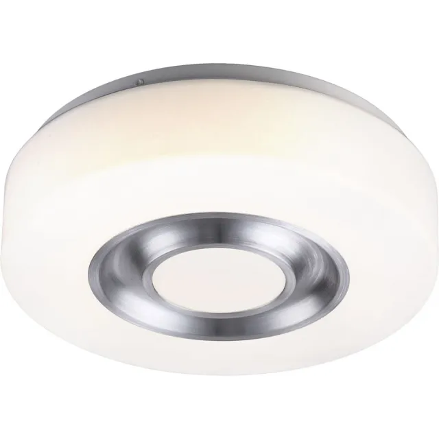 Globo 8 watt LED plafondlamp rond armatuur verlichting metaal wit aluminium acryl opaal Globo 41688 ONIL