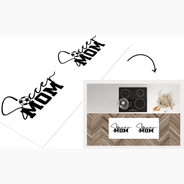 KitchenYeah Keukenloper - Loper keuken - Soccer dad - Quotes - Spreuken - Voetbalmoeder - Voetbal - Mama - Keukenloper vinyl Multicolor