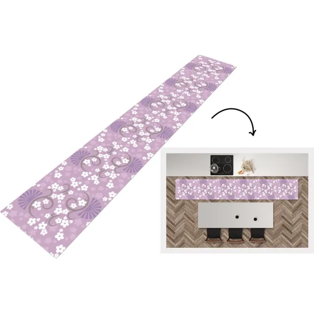 KitchenYeah Keukenloper - Keukenmat - Bloemen - Patronen - Sakura - Keuken vloerkleed multicolor, foto 2