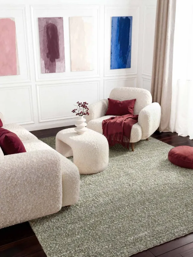 Ted Baker Notting Hill Soft Polyester Vloerkleed Groen, foto 2
