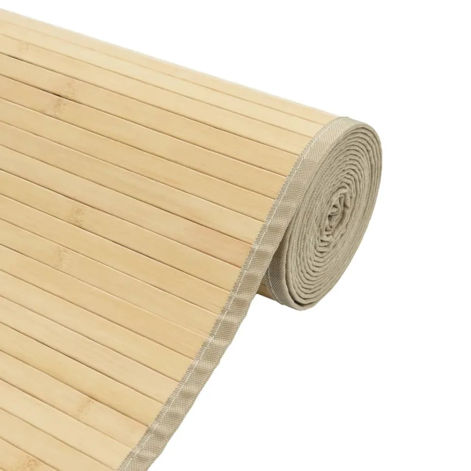 vidaXL Vloerkleed rechthoekig 60x300 cm bamboe lichtnaturel beige, foto 4