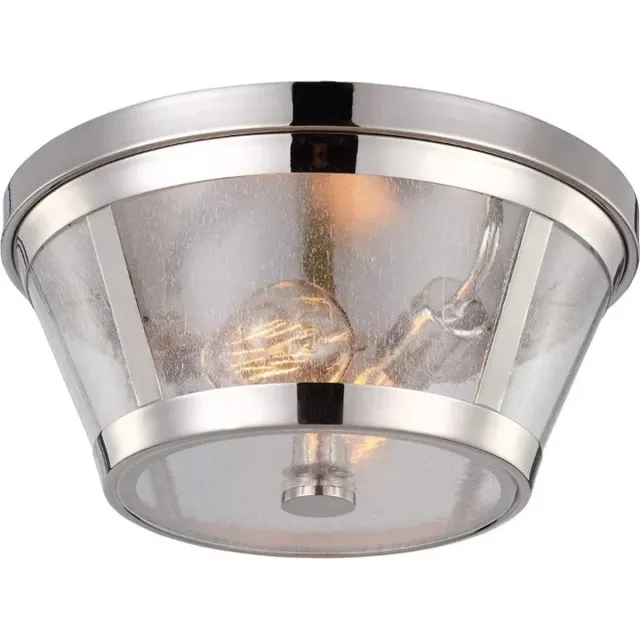 Steady Lighting Landelijke Plafondlamp - Steady Lighting - Glas - Landelijk - E27 - L: 34.9cm - Voor Binnen - Woonkamer - Eetkamer - Zilver