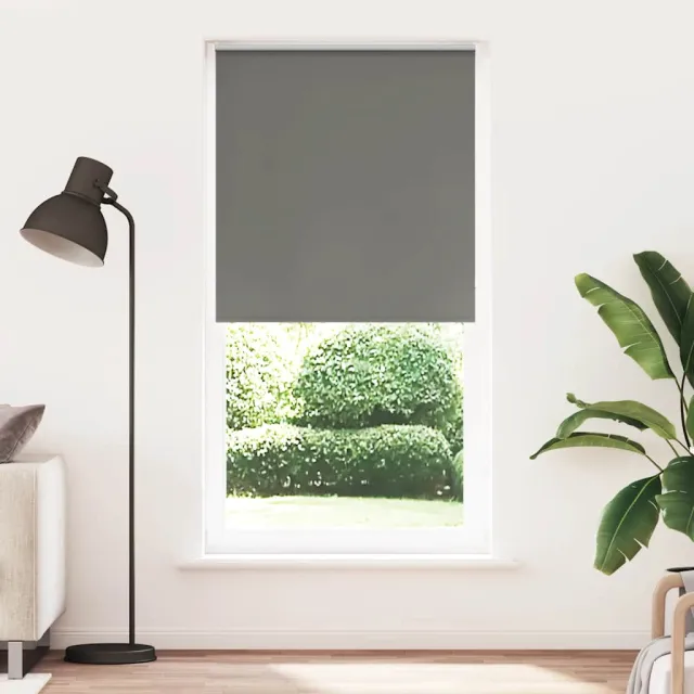 vidaXL Rolgordijn verduisterend 100x230cm stofbreedte 95,7cm polyester Grijs