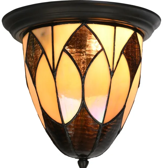 Coloured by Art Tiffany Plafonnière Parabola - Art Deco Trade Bruin