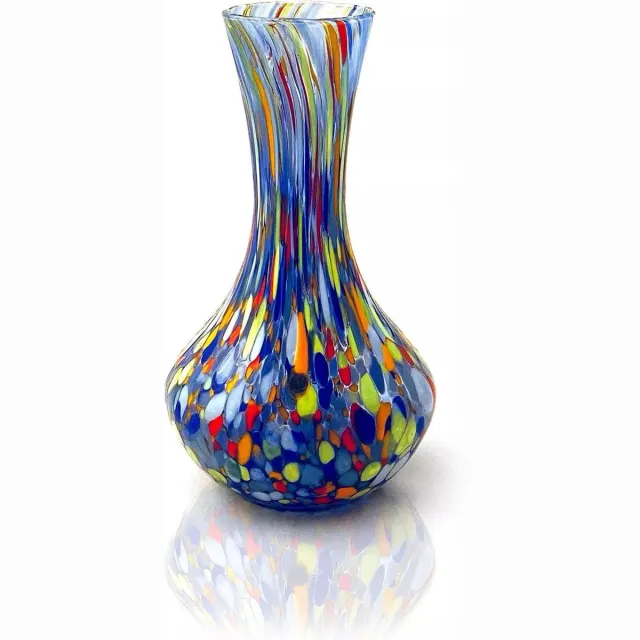 Mazzega Art & Design Murano vaas classic blauw 19cm