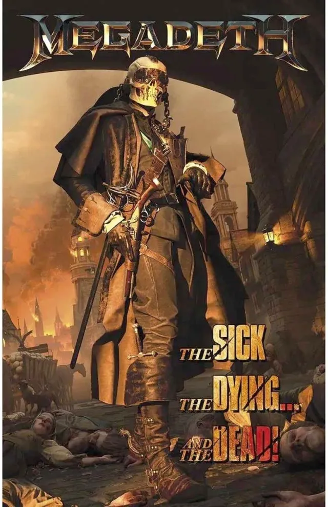 Rock Off Megadeth - The Sick, The Dying And The Dead Textiel Poster - Multicolours