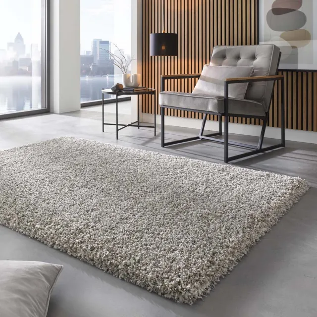 Shaggy Prime Vierkant hoogpolig vloerkleed - Shaggy Prime wit/zilver 200x200