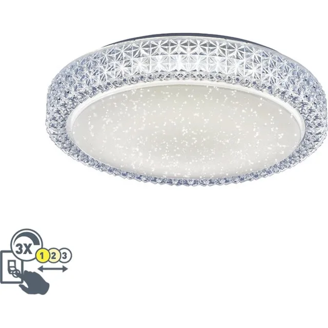 Leuchten Direkt Leuchten Direct Roda - Retro LED Plafondlamp - 1 lichts - Ø 400 mm - Transparant - Woonkamer | Slaapkamer | Keuken