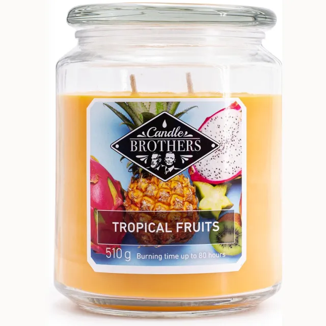 Candle brother Candle-Brothers geurkaarsen - tropische vruchten geel