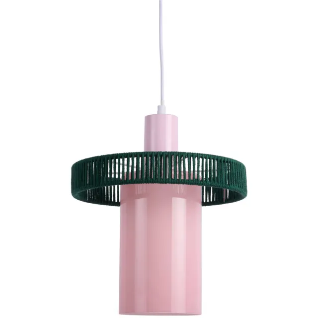Leitmotiv Hanglamp Firenze Long - zachtroze/groen Zachtroze, alpinegroen