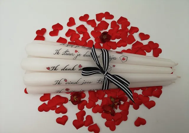 Van Licht Liefdes Cadeau Love Cadeau Kaarsen Liefde en Licht set van 8 stuks Wit