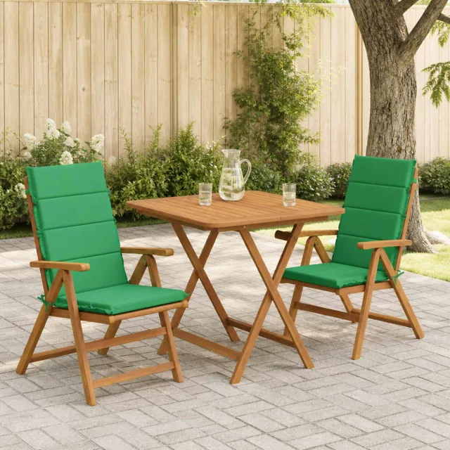 vidaXL Kussen voor stoel met hoge rug GEMERT 2 st 100% Polyester Groen