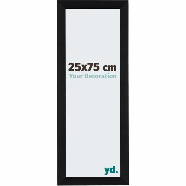 yd. Your Decoration - Fotolijst 25x75 cm - Aluminium - Zwart Geborsteld - Tucson