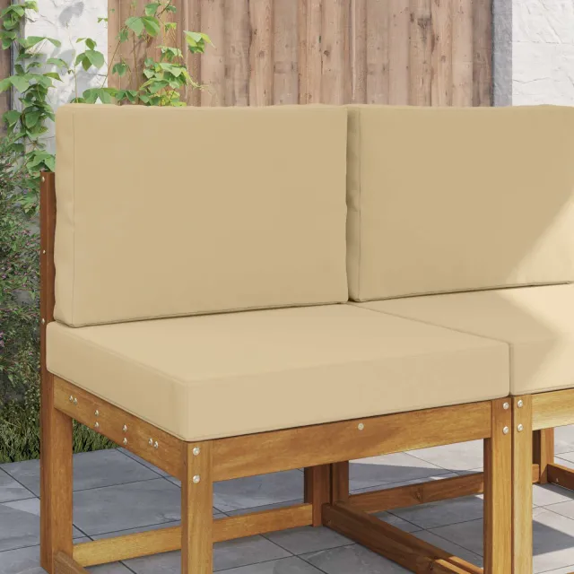 vidaXL Buiten bankkussen Stof Beige 60 x 60 cm