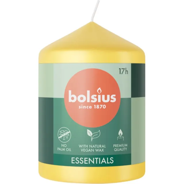 Bolsius Stompkaars - Essentials - 80/58 - 1 Stuk - Sunny Yellow Geel