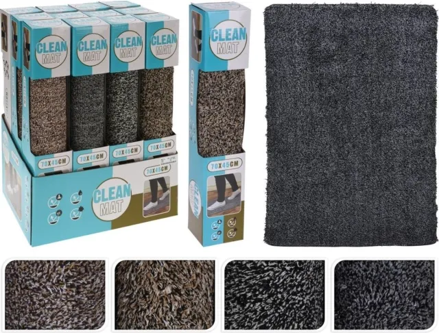Excellent Houseware Assorti van 4 kleuren - Excellent Houseware Schoonloopmat 70x45cm\ Beige