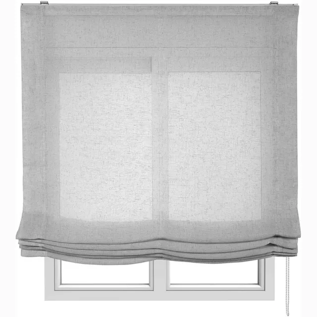 Storesdeco Vouwgordijn zonder stokken, met ketting, Grijs 180x175 cm Grey