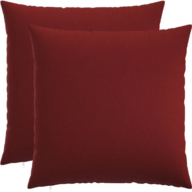 vidaXL Dekenkussen - 2 - st - HEERLEN - Wijnrood - 80 - x - 80 - cm - Stof