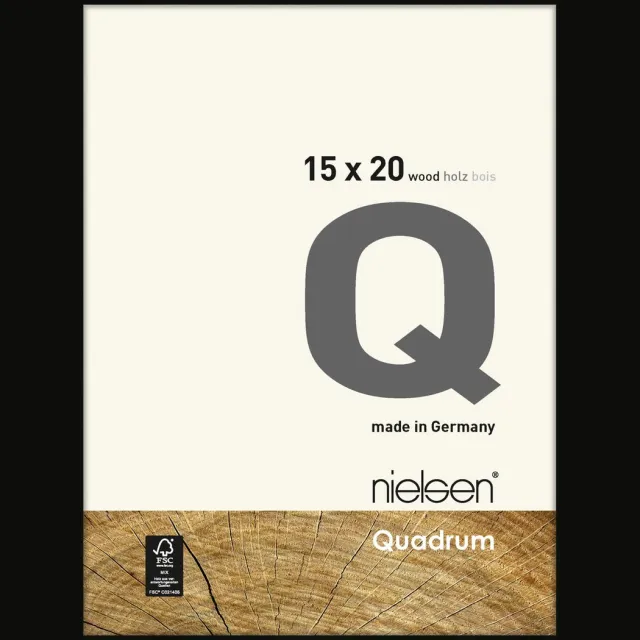 Nielsen Quadrum Houten Fotolijst Black 15x20cm Zwart