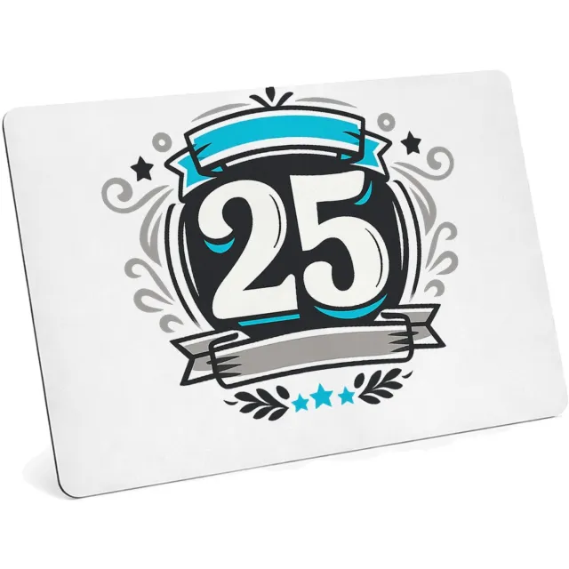 Mr Cadeautjes MDF magnetische fotolijst 28 x 19 - design Retro embleem met een groot jaartal en sportieve omlijsting | cadeau Wit