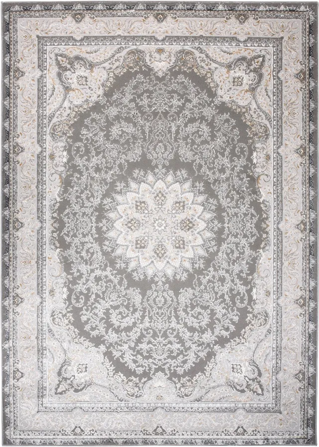 Tapiso Hera Vloerkleed Lichtgrijs Vintage Oosters Tapijt Maat- 120x170 Lichtgrijs 2