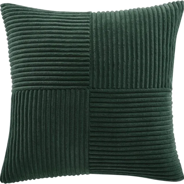 ZRNS® Sierkussen 50x50 cm - Kussenhoes - Kussensloop - Zacht Ribfuwelen Kussen - Groen Donkergroen