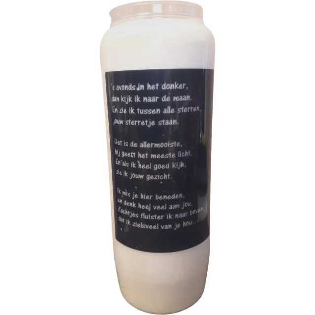 Spaas Noveenkaars Spreuk 017 - 9 dagen brander (5 stuks) wit