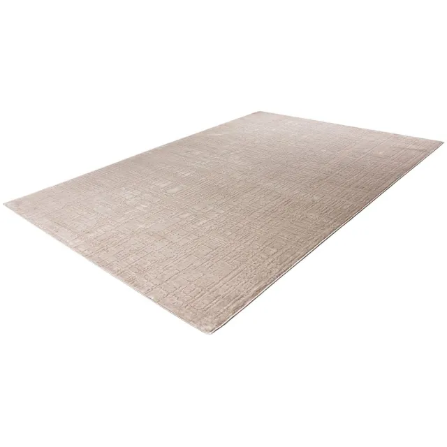 Lalee Vloerkleed - 3D Blokjes Stijl - Laagpolig - Beige - Modern en Elegant - Japandi Design