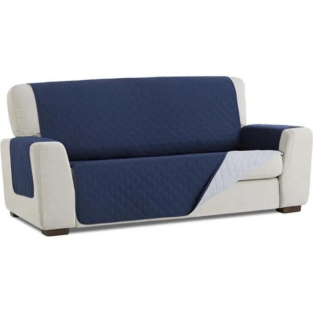 Belmarti Duo quilt - Bankbeschermer - 200cm breed - Blauw - Twee kanten te gebruiken - OekoTex keurmerk