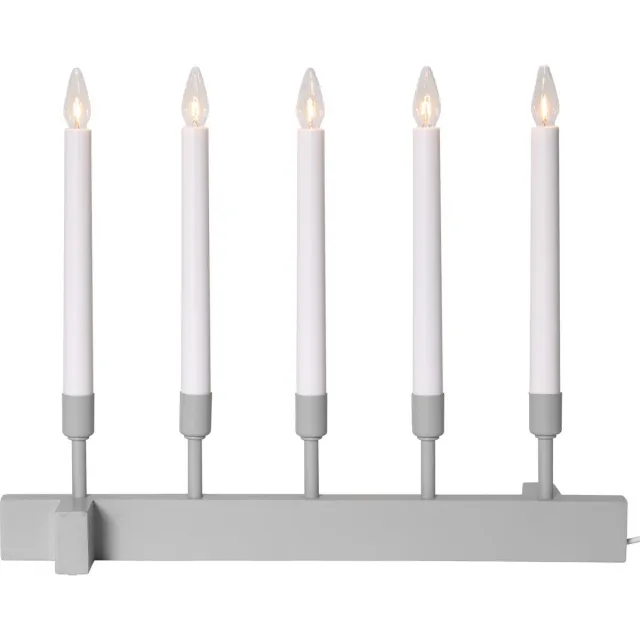 Star Trading kandelaar 'Vind', 5-vlam, materiaalmix, beige