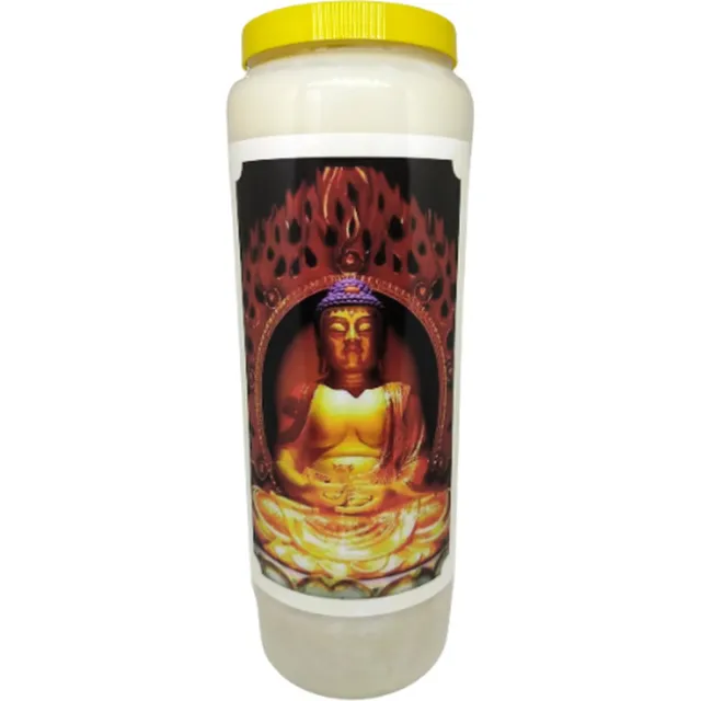 noveenkaars Boedha – Noveenkaars – 9 dagen brander (5 stuks) wit