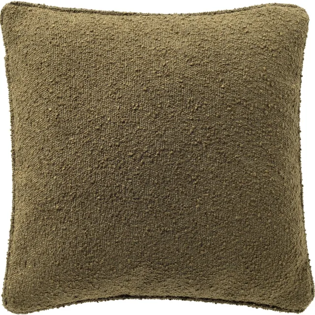 Dutch Decor ONNO - sierkussen 60x60 cm - bouclé - Military Olive - groen - Inclusief binnenkussen - Luxe kussens voor woonkamer & bank Olijfgroen