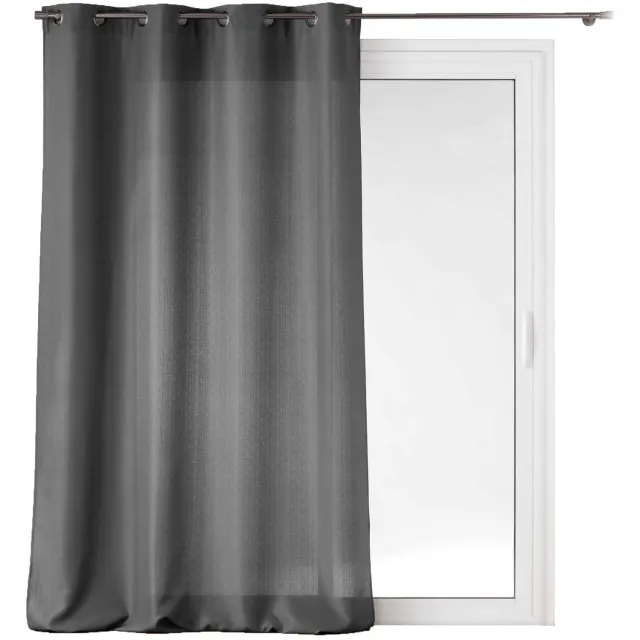 Douceur d intérieur Douceur d'intérieur - Gordijn met ogen 140 x 260 cm SOLINE - zwart