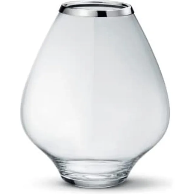 Georg Jensen Grace - Vaas - Glas - RVS - 26 cm transparant