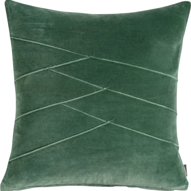 Linen & More Uneven Pintuck Groen Kussen -45 X 45