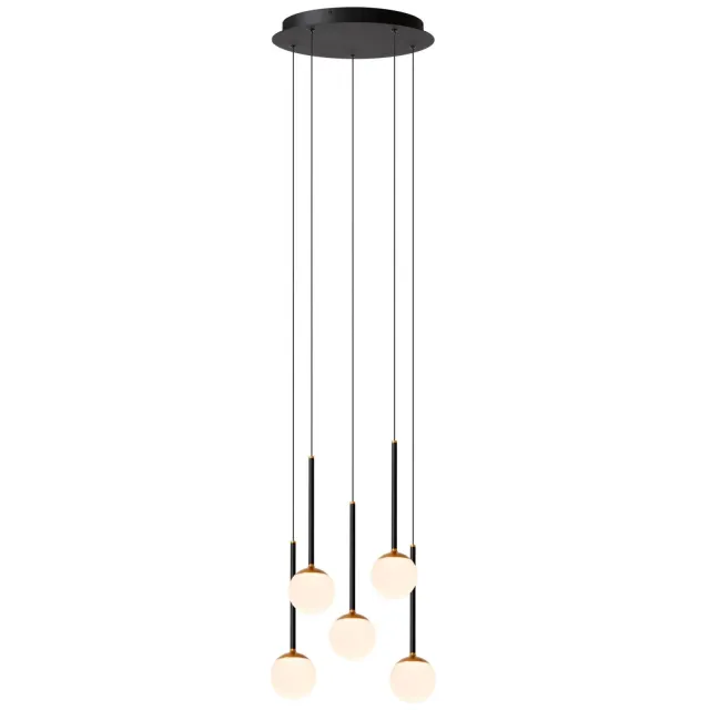 Lucide dimbare LED hanglamp Ø41,8 cm - zwart