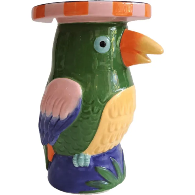 Kitsch Kitchen kandelaar Loteria El Cotorro (vogel) blauw