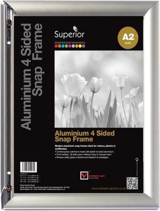 Seco kliklijst - A2 - zilver - aluminium - 25mm frame
