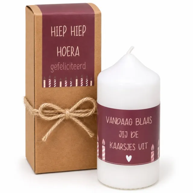 Memories Are Timeless Verjaardag Kaars Cadeau - Vandaag Blaas Jij de Kaarsjes Uit - Klein Verjaardagscadeau in Cadeaudoosje