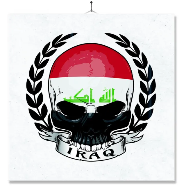 MC Living Tegel Met Opdruk | Schedel | Vlag | Irak Ontwerp 2