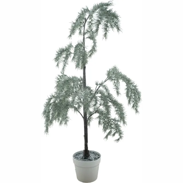 by Mooss Naaldboom White / Green 150 cm - Kunstboom - Kunstplant - Wit - Groen - Decoratief - Landelijk - Stoer - Sober - Natuurlijk - Sfeervol - Trendy - Woondecoratie