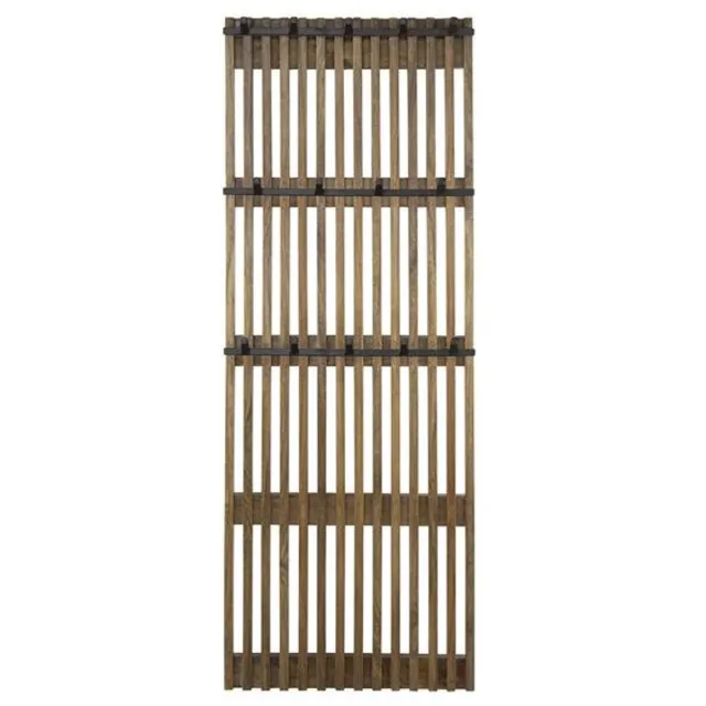 Industrieel In Huis Luxe Kapstok Hangend 14 Haken - Wandkapstok Muur - Kapstokhaak 14x - Kapstokken Industrieel Staand - Wandkapstok met Hoedenplank Hout & Zwart Metaal Landelijk - Wandkapstok met Plank Wandrek (60 cm x 10 cm x 161 cm) Bruin