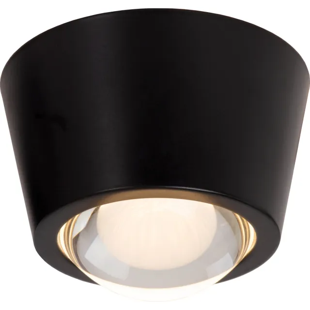 Lucide RIGON - Plafonnière (Plafondlamp) - Ø 9 cm - LED - 1x6,3W 3000K - Zwart