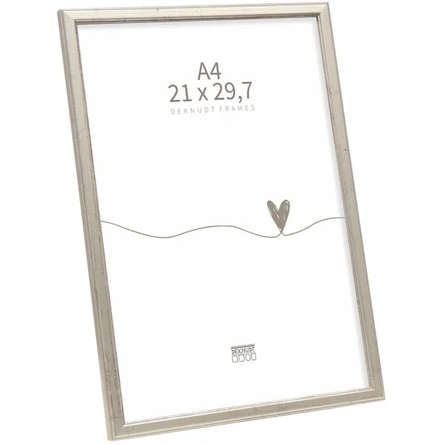 Deknudt Frames fotolijst S236D1 - zilver hout - voor foto: A4 (21x29,7 cm)