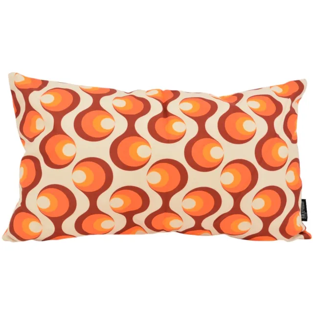 Gek op Kussens! Sierkussen Retro Style #14 | 30 x 50 cm | Katoen/Polyester Oranje-Creme