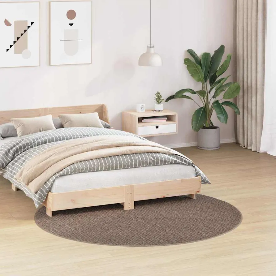 vidaXL Antislip Shaggy Tapijt Bruin 160 x 160 cm PP, foto 3