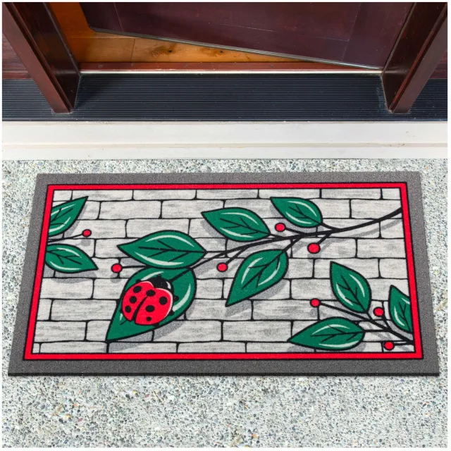 ANRO Lieveheersbeestje Deurmat Meerkleurig 40x68 cm - Antislip