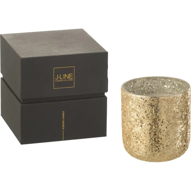 J-Line geurkaars Luxuria - Vanilla Escape - glas - goud - medium - 60U